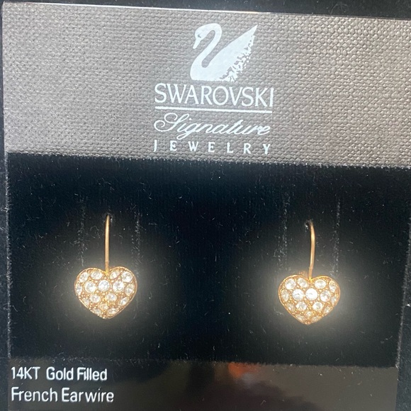 Swarovski Signature Jewelry Heart Earrings - Picture 2 of 4